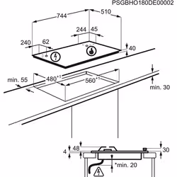 Zanussi ZGH76524XS plaque Acier inoxydable Intégré Gaz 5 zones - Vue supplémentaire 6